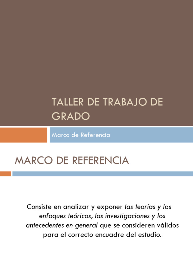 Guía para el Marco de Referencia en Investigación | PDF | Información ...