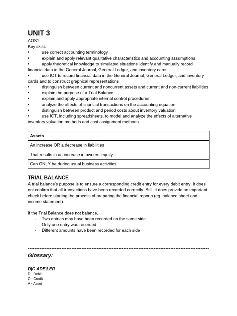 Accounting Skills and Concepts Overview | PDF | Debits And Credits ...