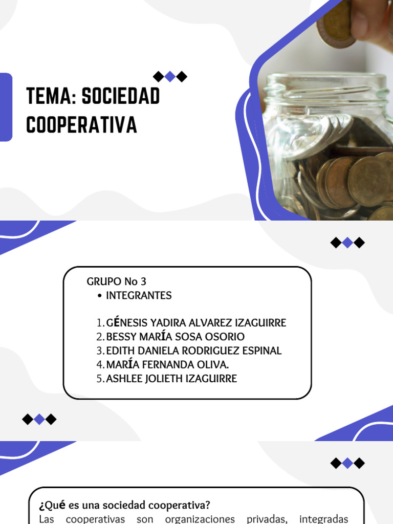 Sociedad Cooperativa | PDF | Cooperativa | Sociedad de responsabilidad ...