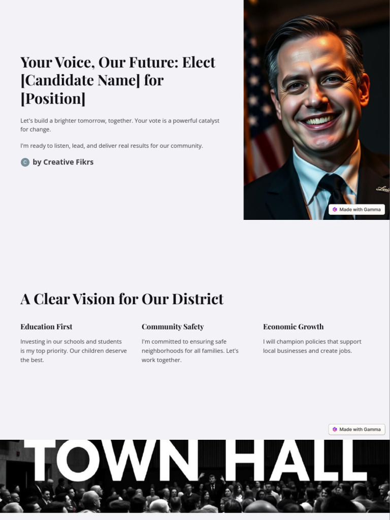 Vote for [Candidate Name] - Community Change | PDF | Government