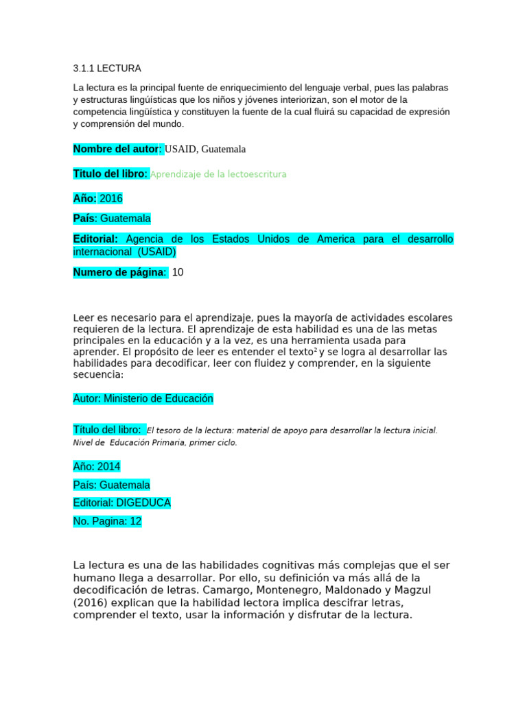 Importancia de la Lectura y Escritura en Educación | PDF | Evaluación ...