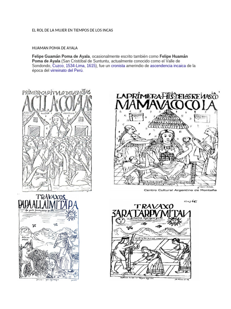 Rol de la Mujer en la Sociedad Incaica | PDF