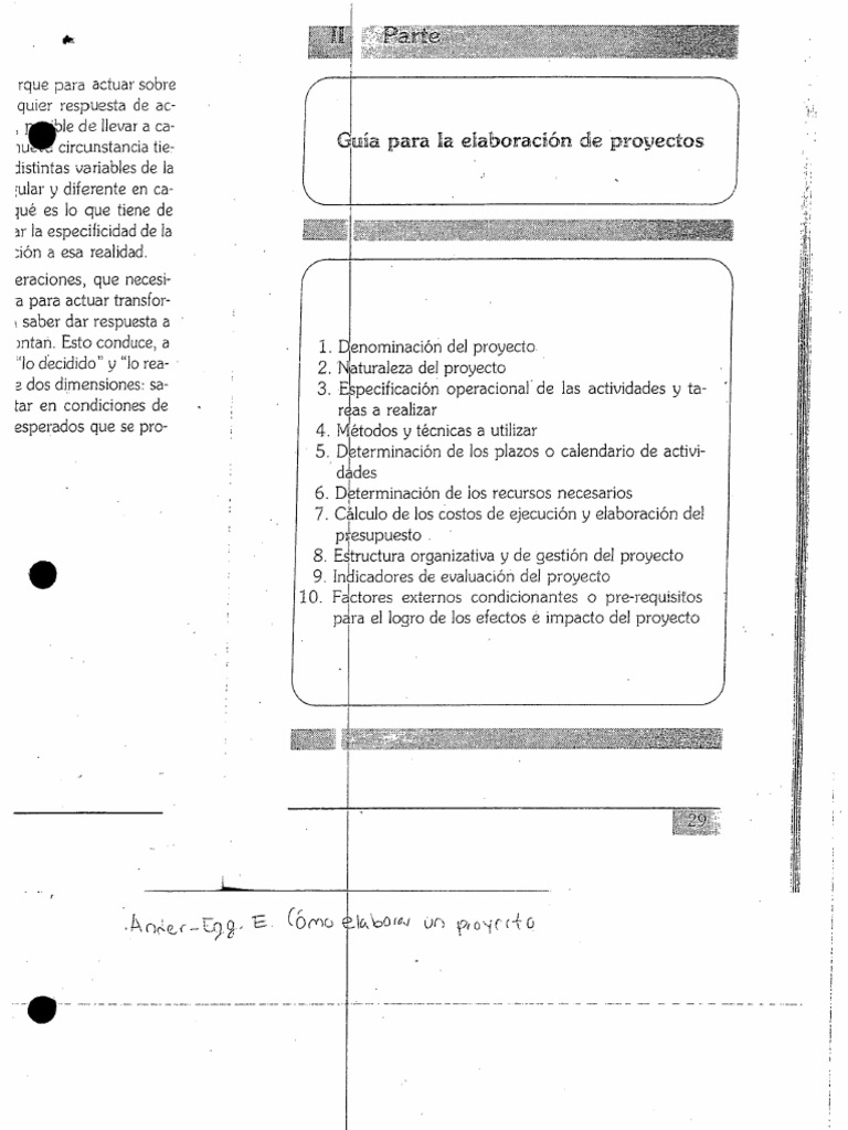 Guía para La Elaboración de Proyectos (Ander Egg.) | PDF