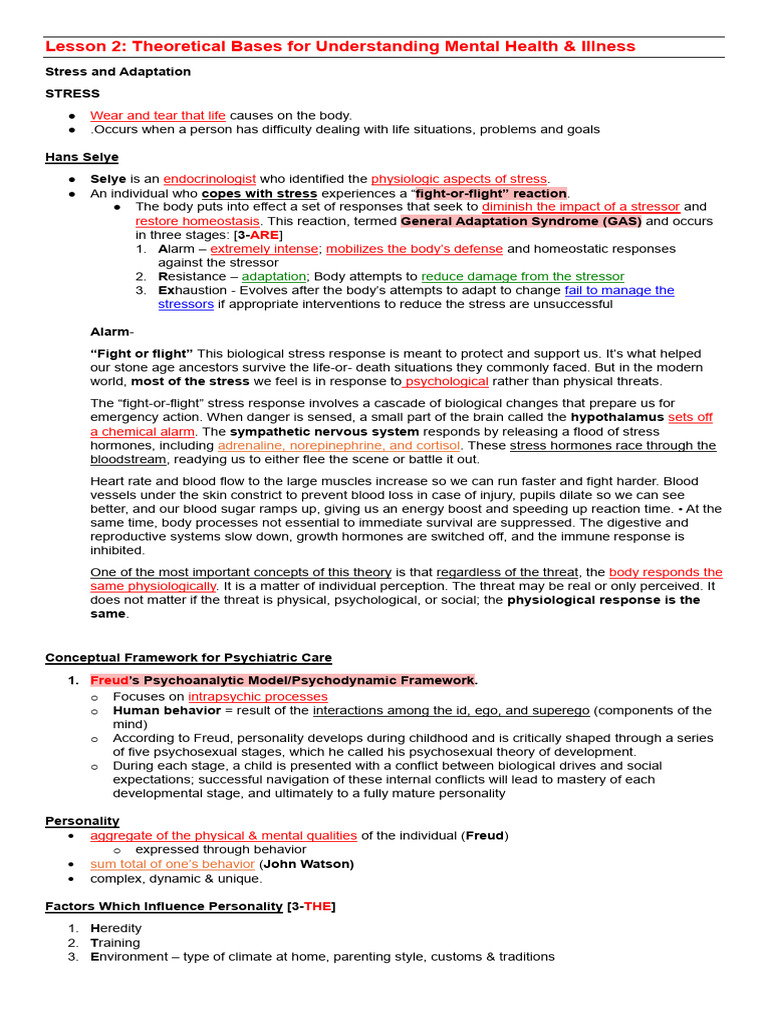 Understanding Stress and Personality Development | PDF | Stress ...