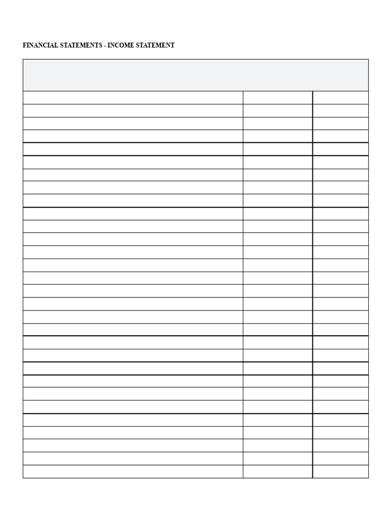 Financial Statement Templates | PDF