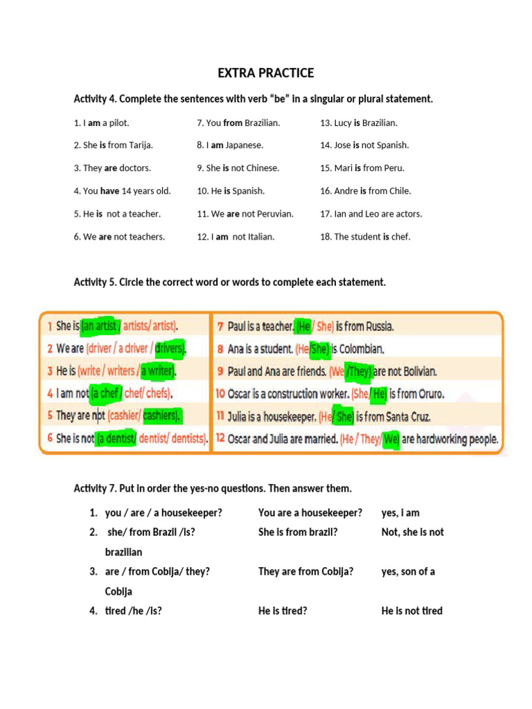 EXTRA PRACTICE | PDF