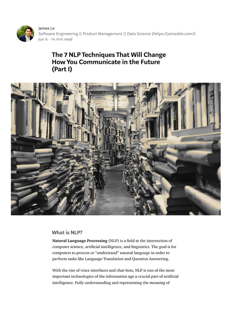7 Transformative NLP Techniques | PDF | Deep Learning | Glove