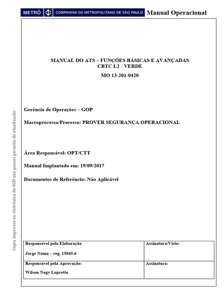 Manual Do ATS | PDF | Trem | Informática