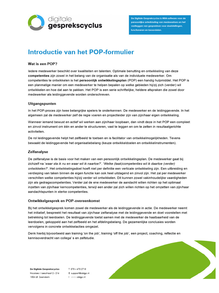 POP Formulier Uitgebreid | PDF