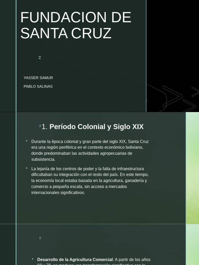 Historia y Desarrollo de Santa Cruz | PDF | Agricultura | Bolivia
