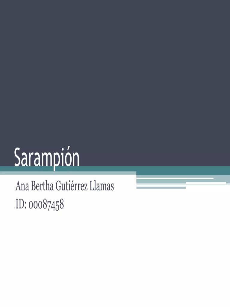 El Sarampion Pdf