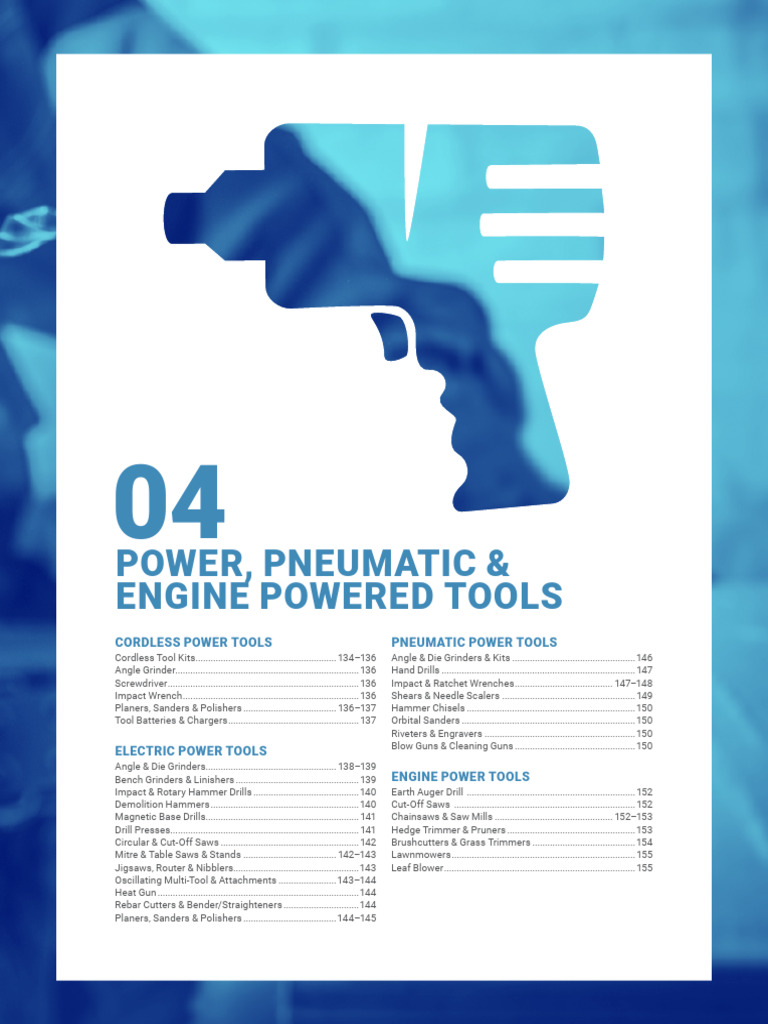 Bishops 04 Power, Pneumatic & Engine Powered Tools | PDF | Drill | Tools