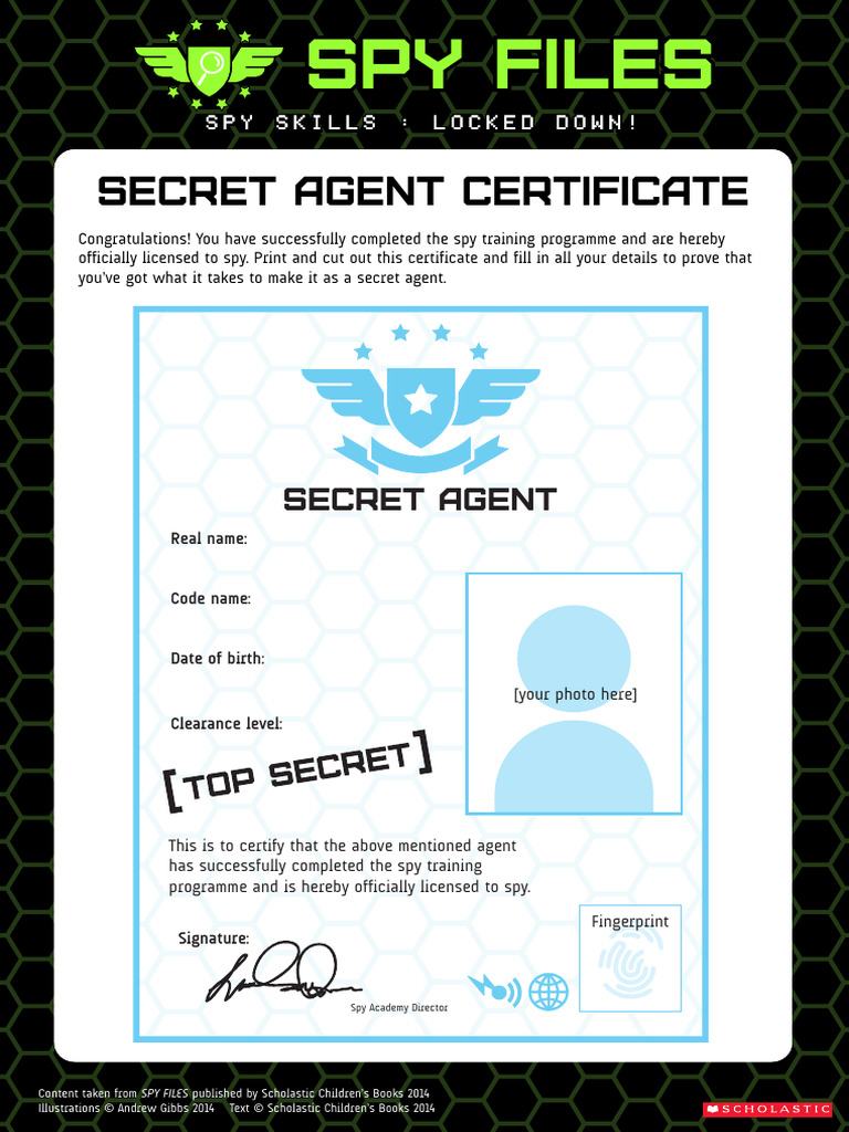 Spy Training Certificate Template | PDF | Privacy | Securities