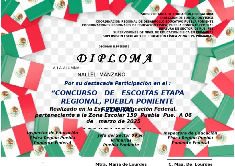 Reconocimiento Concurso De Escoltas 2025 Pdf 