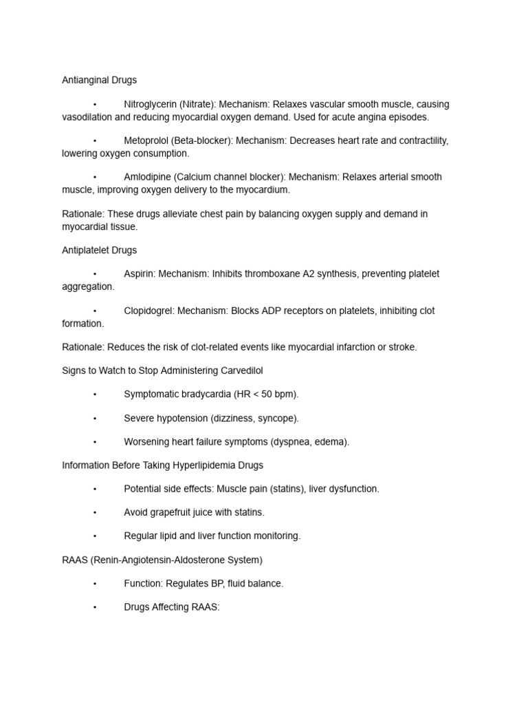 pharma | PDF | Heart | Internal Medicine