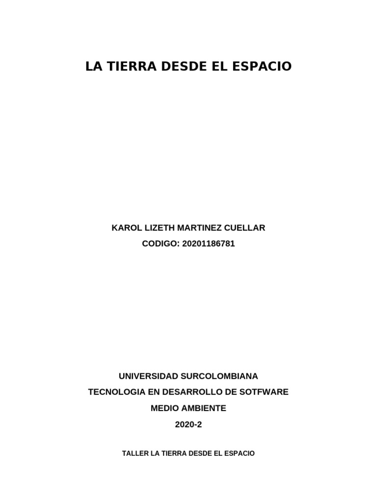 Vida en la Tierra desde el Espacio | PDF | Tierra | Herida