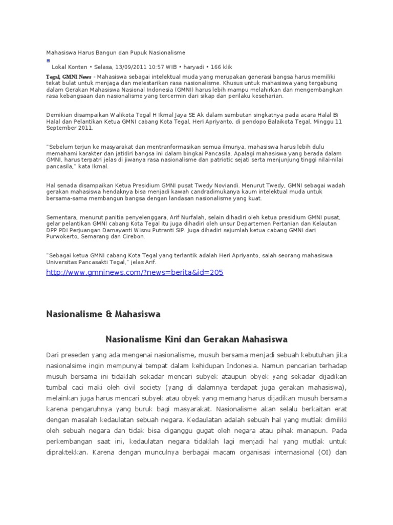 Nasionalisme mahasiswa