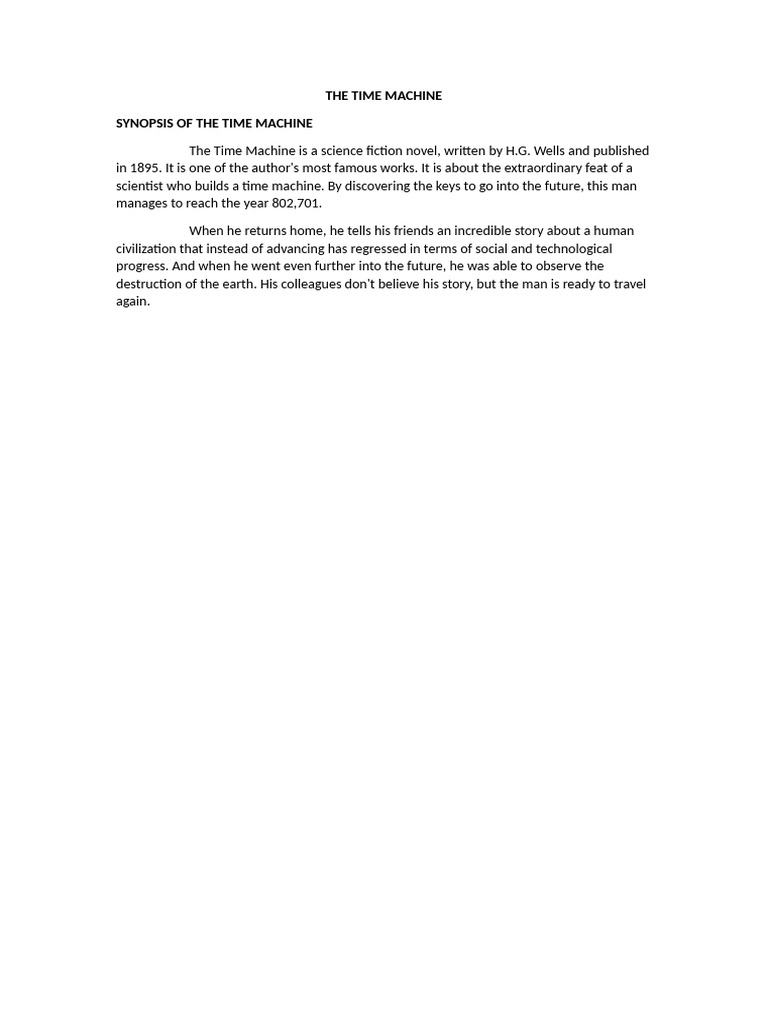 The Time Machine | PDF