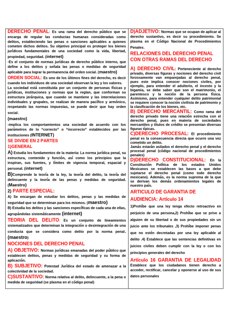 Semana 1 - 4 Derecho Penal, Teoria Del Delito | PDF | Derecho penal ...