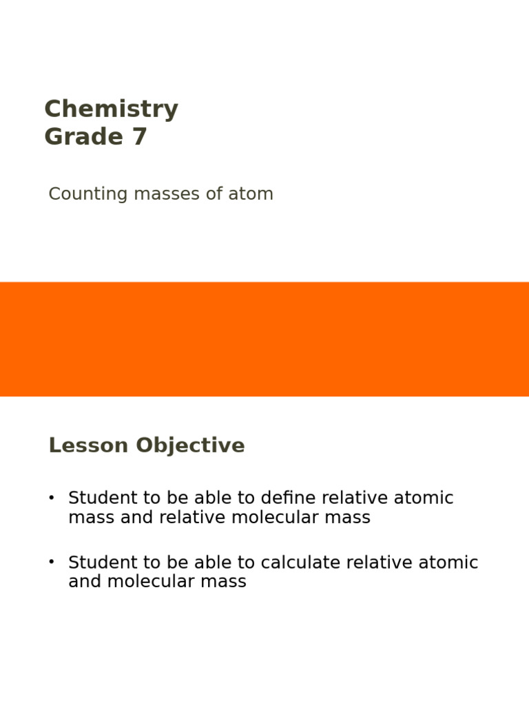Calculating Atomic and Molecular Mass | PDF | Molecules | Chemical Elements
