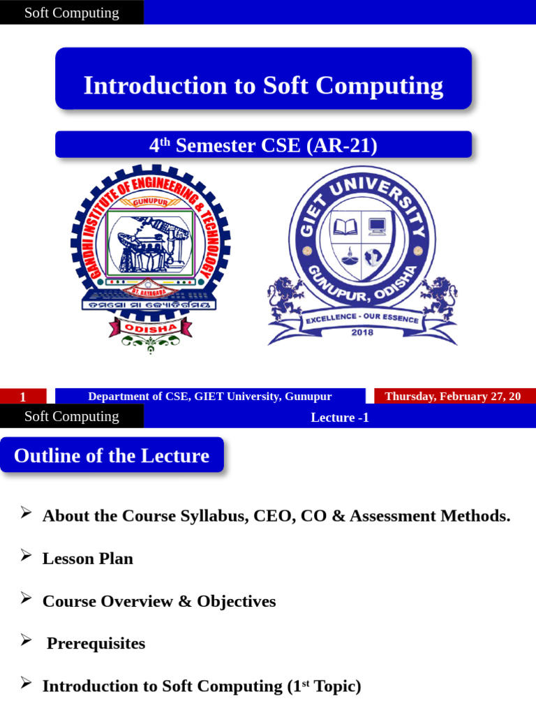 Introduction to Soft Computing Course | PDF | Fuzzy Logic | Computing
