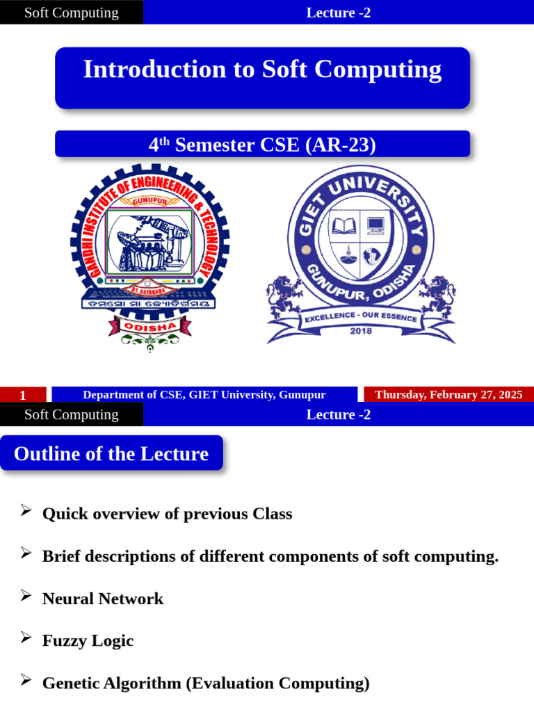 ISC_Unit_I_Topic-2 | PDF | Genetic Algorithm | Fuzzy Logic