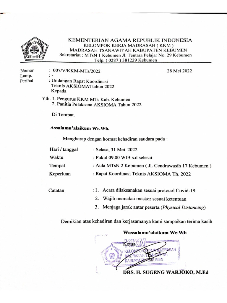 Undangan Rapat | PDF