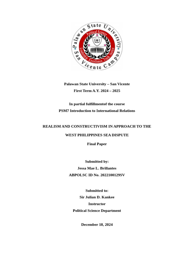 IR Paper | PDF | International Relations | Political Science