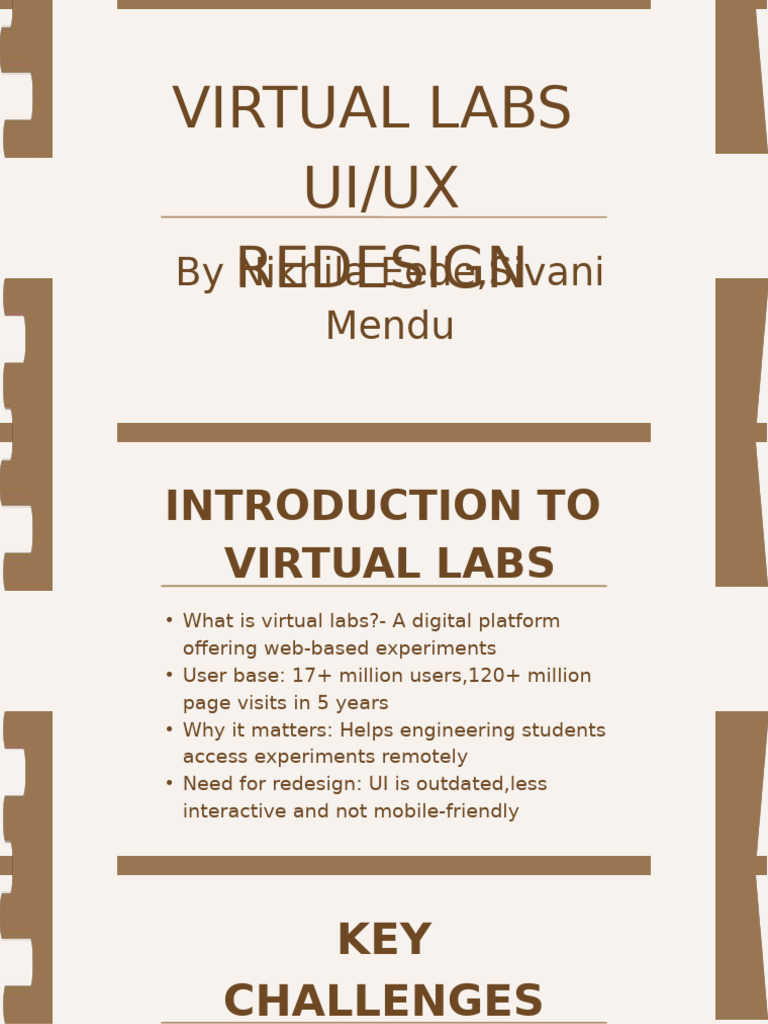 Virtual Labs UI/UX Redesign Overview | PDF