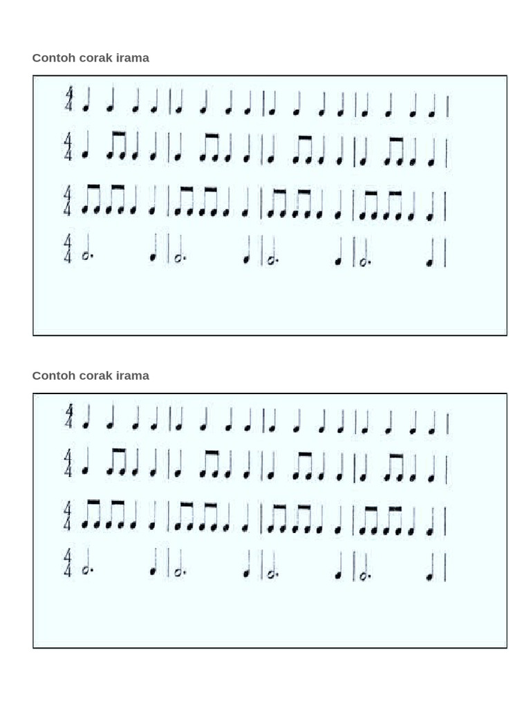 Contoh Corak Irama Tahun 6 | PDF
