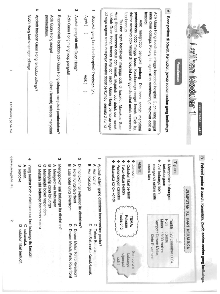 BM Y2&3 Modular Latihan 1 | PDF