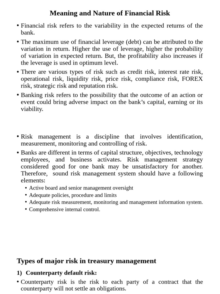 Understanding Financial Risk in Banking | PDF | Financial Risk | Credit ...