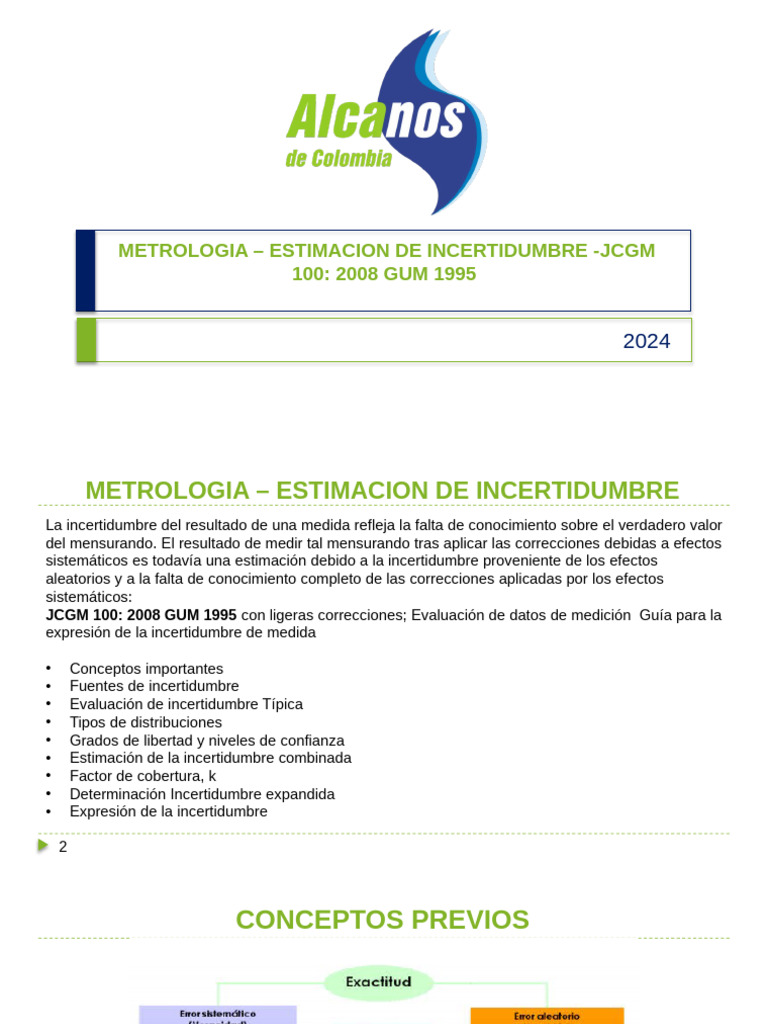 Estimación de Incertidumbre en Metrología | PDF | Incertidumbre ...