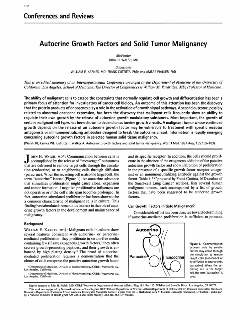 Westjmed - Autocrine GFs and Malignancy | PDF | Epidermal Growth Factor ...
