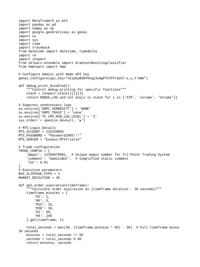 MT5 Trading Bot Configuration Guide | PDF | Computing | Computer ...