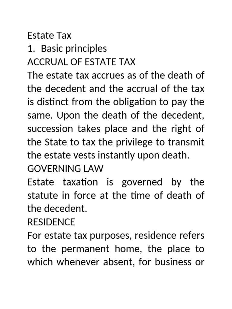 Estate Tax | PDF | Estate Tax In The United States | Taxes
