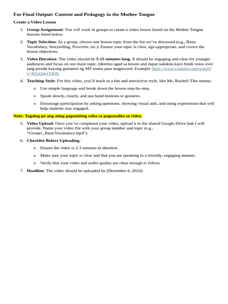 For Final Output | PDF