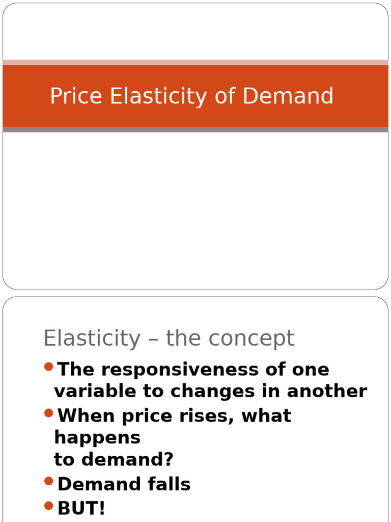 Understanding Price Elasticity of Demand | PDF | Price Elasticity Of ...