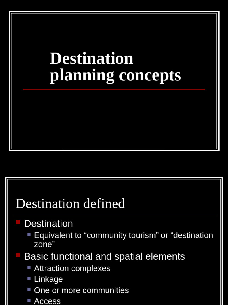 Week 10 Destination - Planning - Concepts | PDF