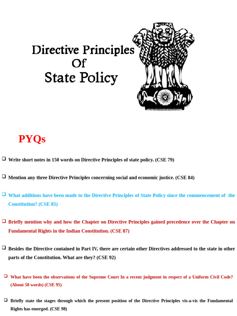 Understanding Directive Principles of State Policy | PDF | Justice ...