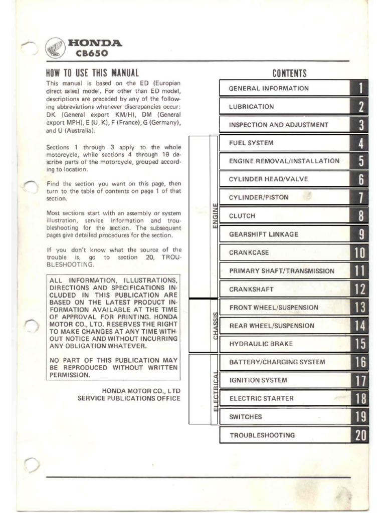 1982 HONDA CB650 SERVICE MANUAL PDF visual data 7