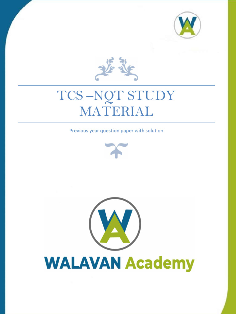 TCS NQT Study Material & Past Papers | PDF