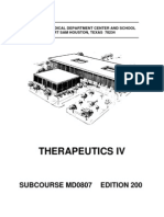 US Army Medical Course MD0807-200 - Therapeutics IV