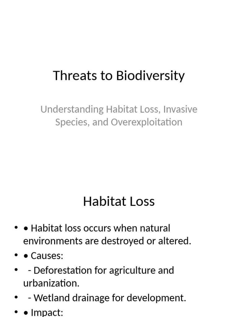 Biodiversity Threats: Key Issues Explained | PDF