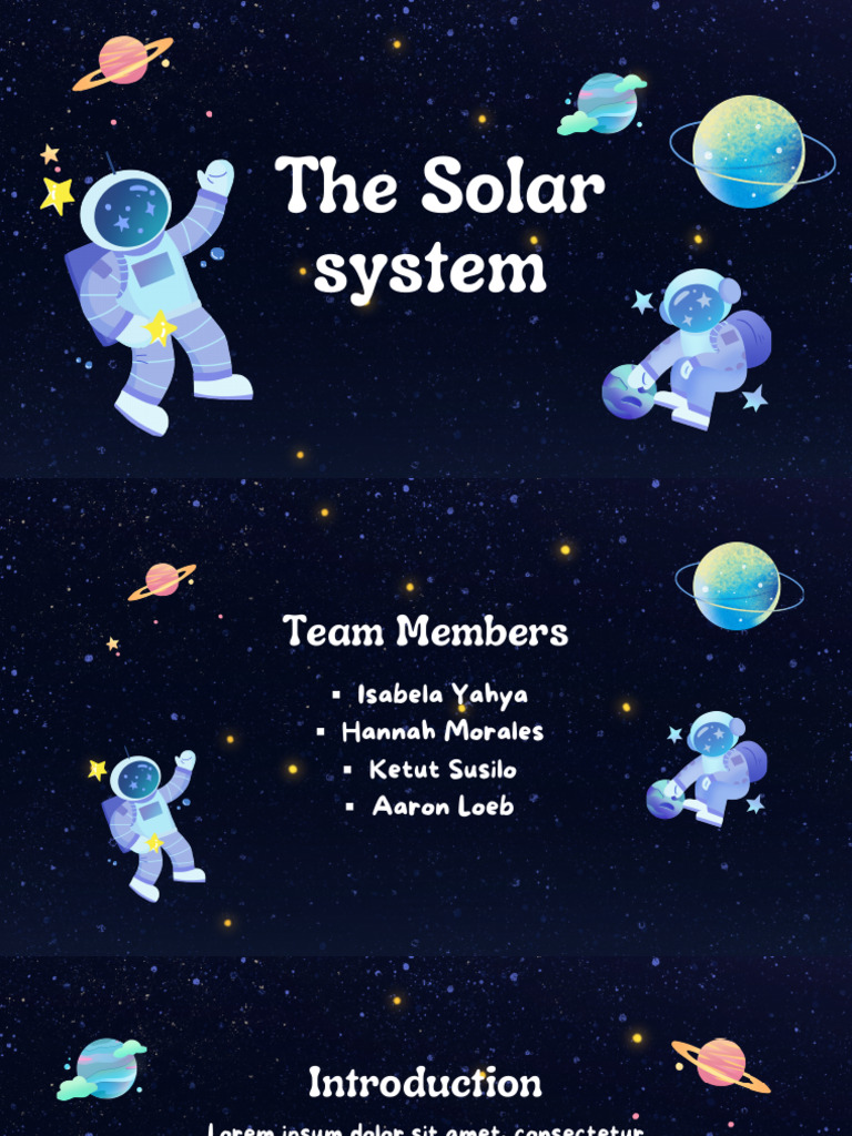 White Black Colorful Planets Animated Group Presentation PDF | PDF