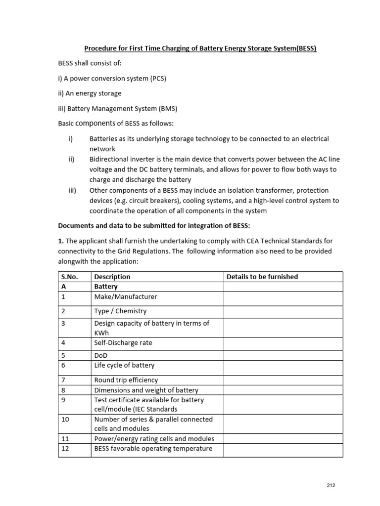 First-Time Charging Procedure for BESS | PDF | Electric Power | Power ...