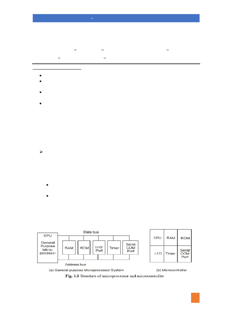 8-Bit Microcontroller Overview and Architecture | PDF | Microcontroller ...