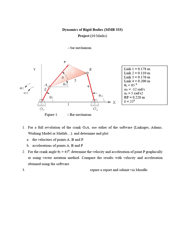 MMB 333 Rigid Body Dynamics Project | PDF