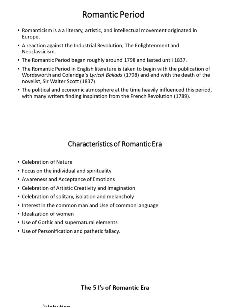 Overview of the Romantic Period | PDF