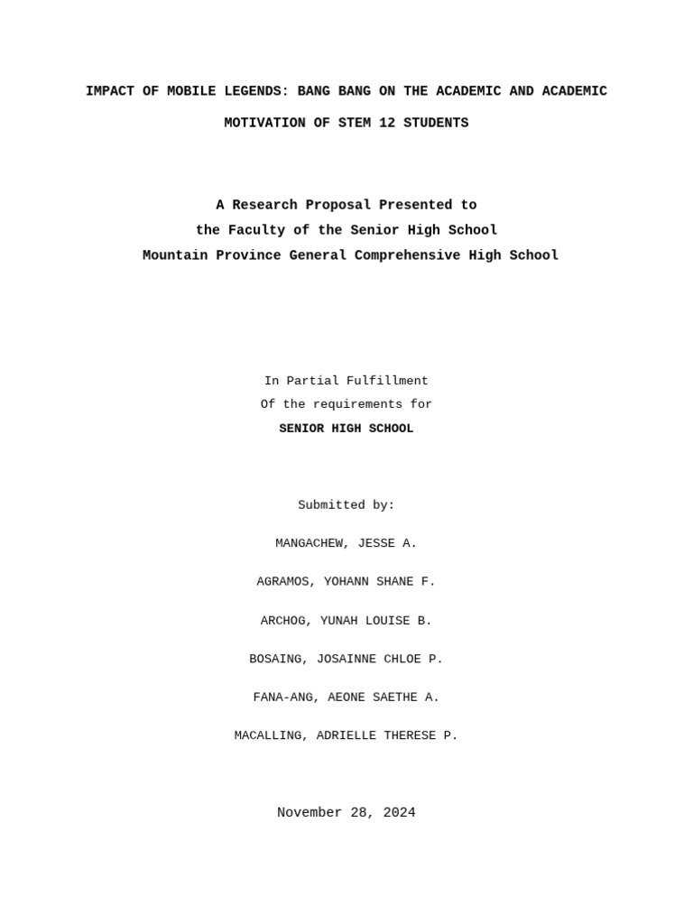 Chapter 1 Final Research Proposal | PDF | Thought | Motivation